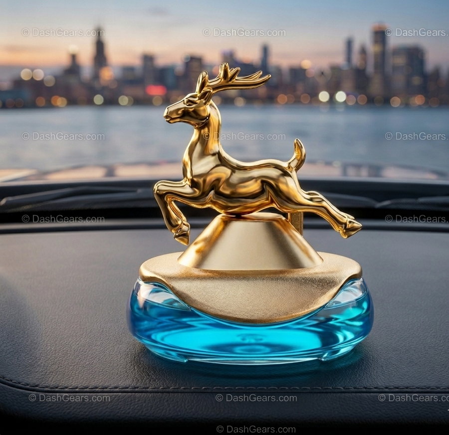 Luxury Golden Elk Car Air Freshener - Humor Liquid Perfume