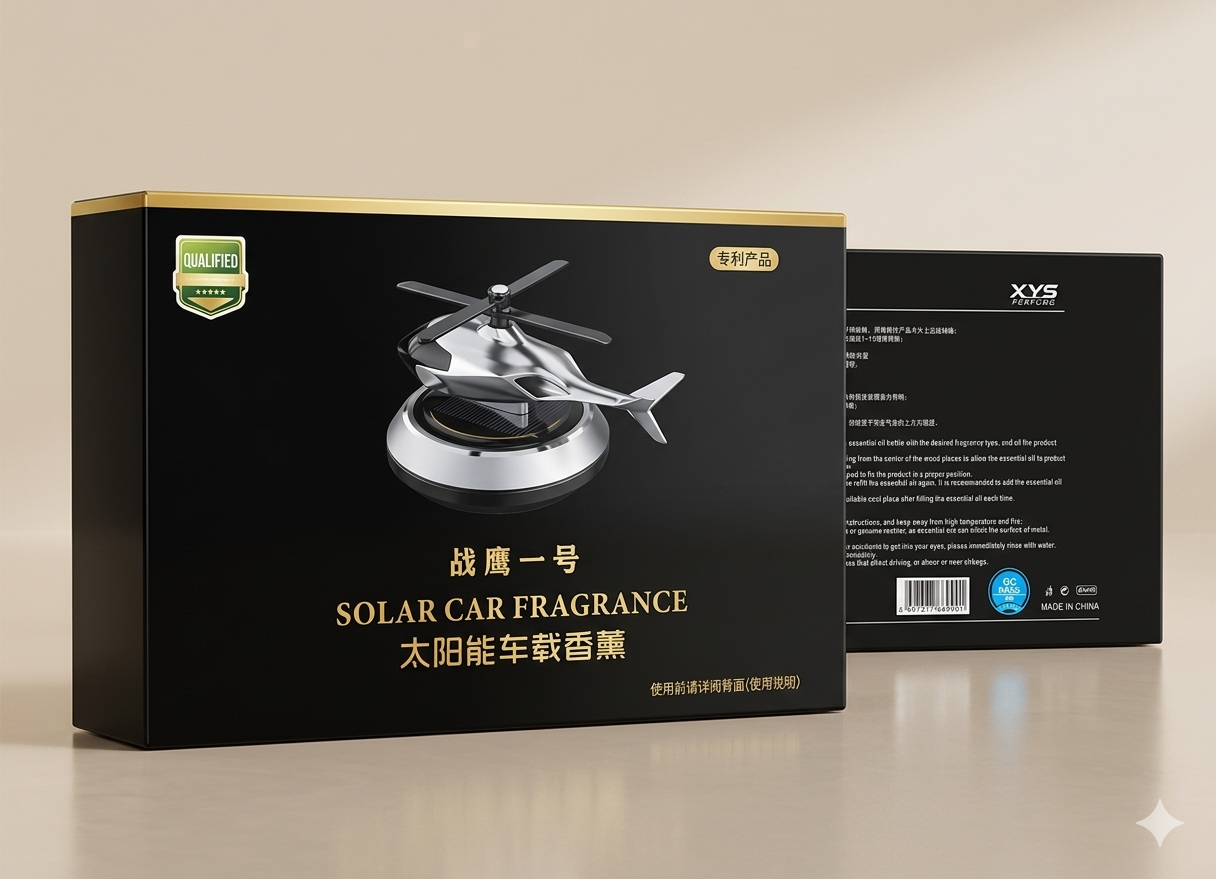 Solar Powered Rotating Helicopter Car Fragrance Diffuser