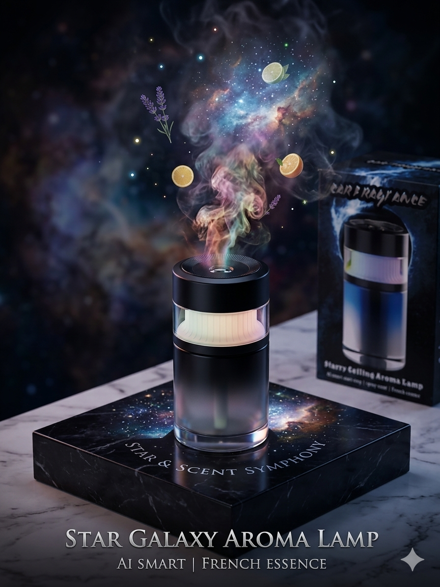 Smart AI Car Diffuser & Starry Galaxy Projector - 2-in-1 Automatic