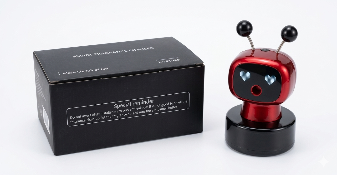 Lanxuan Astro-Bot Car Air Freshener “ Premium Robot Dashboard Accessory & Vent Clip